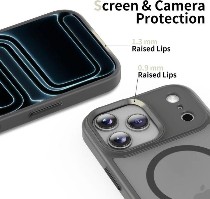 Produktbild Tech-Protect Magmat Magsafe Iphone 17 Pro Matte Kreidegrau (Apple iPhone 17 Pro)