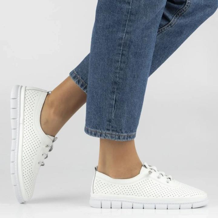 Image du produit Filippo Women's leather openwork shoes, white DP7671 (38)