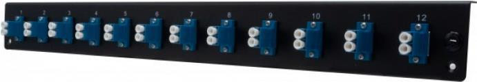 Produktbild Dexlan LWL Frontplatte bestückt für LWL Spleissbox, 12 x LC Duplex Monomode