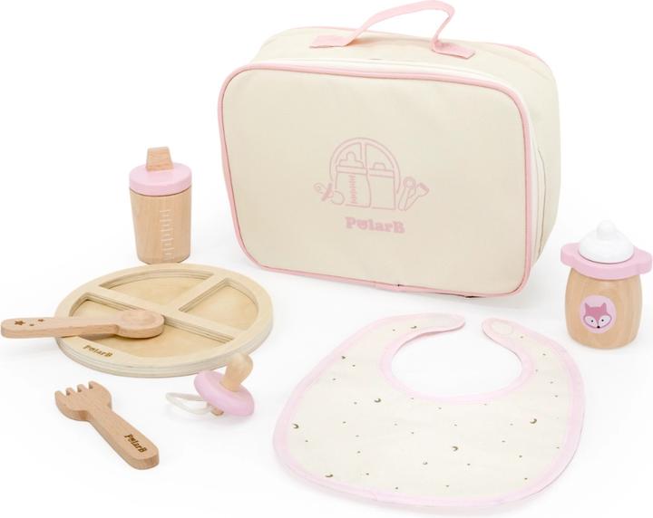 Actual product image Viga Toys Wooden Doll Feeding Set – Role Play Toy for Kids – Includes Accessories