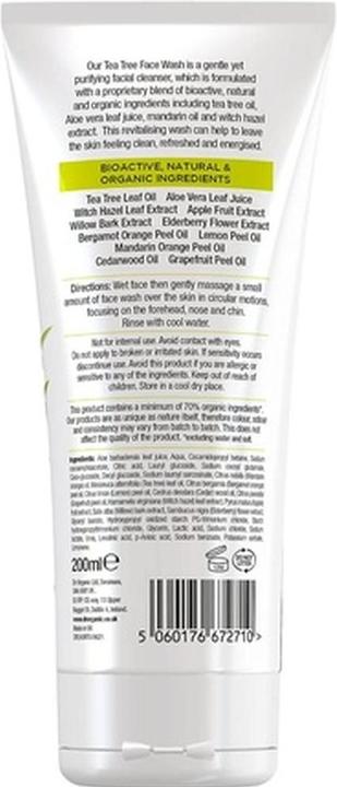 Produktbild Dr. Organic BIOACTIVE ORGANIC Teebaum Gesichtswasser 200 ml (Reinigungstücher Gesicht, 200 ml)