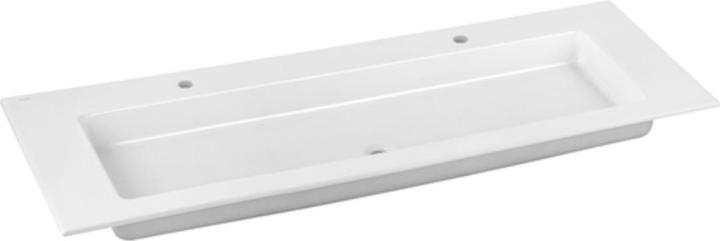 Keuco Keramik-Doppelwaschtisch ROYAL 60 1409x17x538mm m 2x1L-Boh we (538 mm, 1409 mm)
