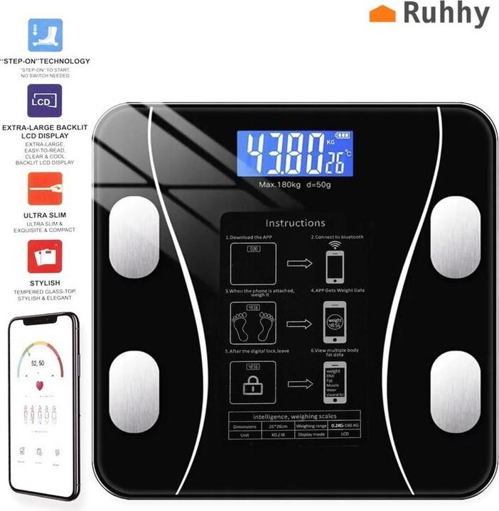 Immagine prodotto Ruhhy Bilancia pesapersone intelligente (180 kg)
