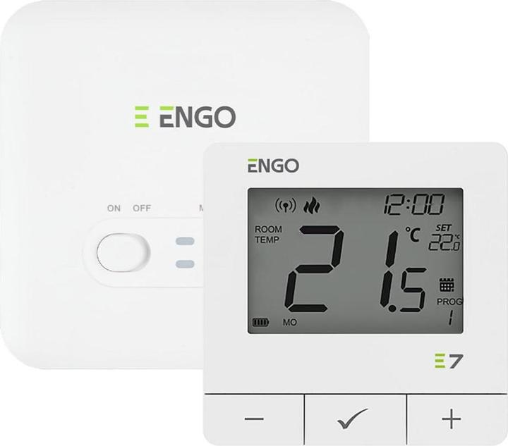 Produktbild Engo Controls E7-RFW - Programowany, bezprzewodowy regulator temperatury, biały