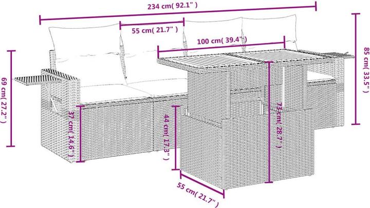 Produktbild vidaXL Garten Sofagarnitur