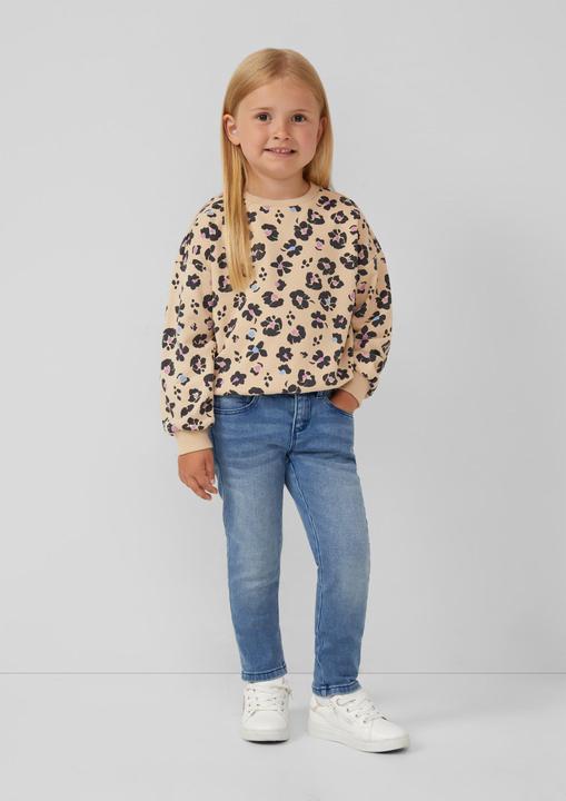 Produktbild s.Oliver Sweatshirt Oversize-Sweatshirt mit All-over-Print (98)