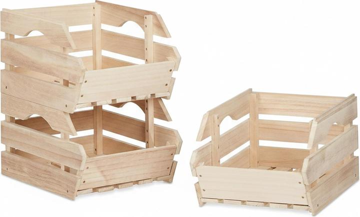 Produktbild Relaxdays Stapelkisten aus Holz (28 cm, 1x)