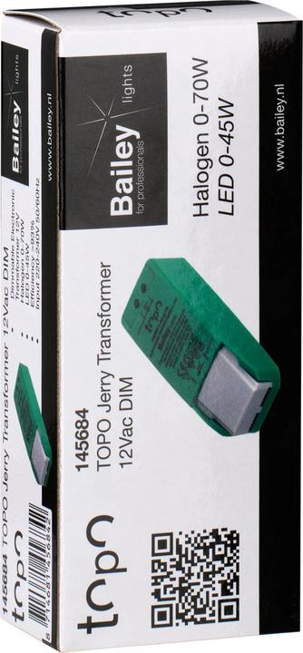 Produktbild Bailey BAIL TOPO Jerry elektr. Trafo 145684 230/12V AC 0-70W/LED 0-45W dimmbar