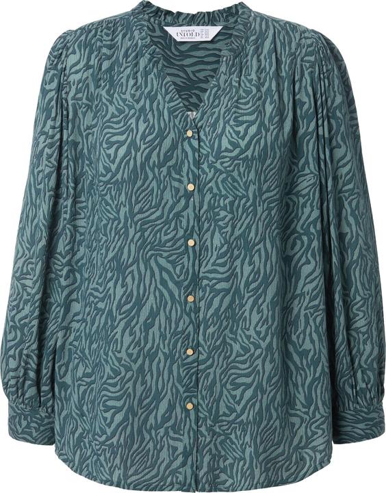 Immagine prodotto Studio Untold Blusa dal taglio ampio in crêpe con colorato design zebrato e ruche (58)