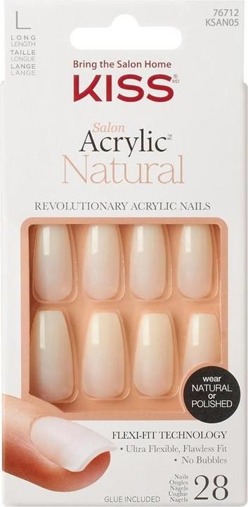 Image du produit KISS Acrylique de salon naturel (Ongles artificiels, Transparent)