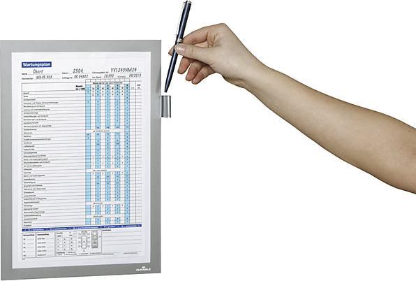 Produktbild Durable DURAFRAME® MAGNETIC NOTE A4, für dir. Beschr., magn., VE 5 Stk, Rahmen silber