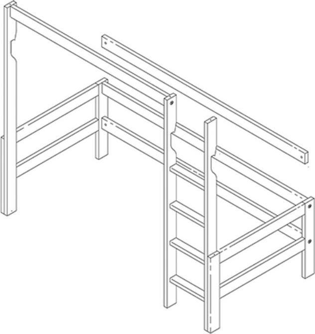 Lifetime Kidsrooms Conversion kit to loft bed with straight ladder for art. 4640/46401