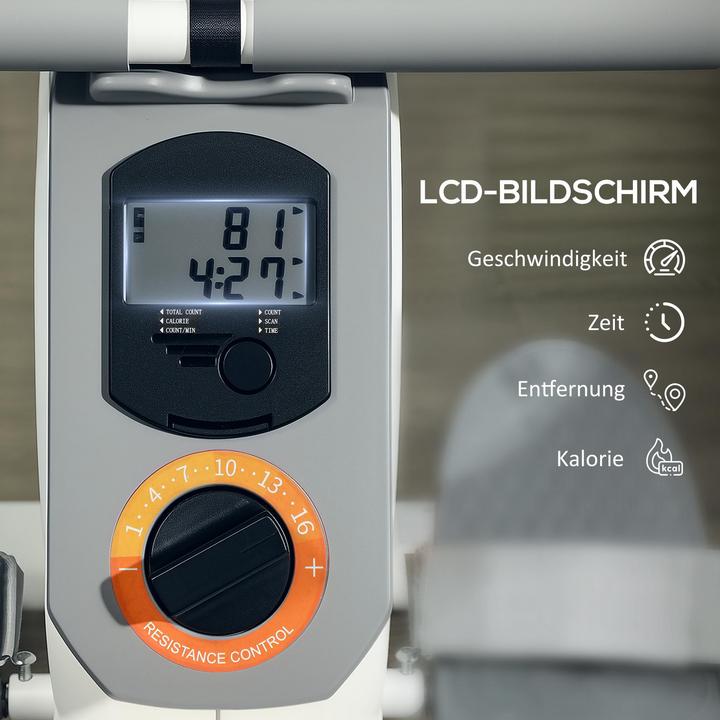 Actual product image SportNow Rudergerät Stahl, Kunststoff Weiss