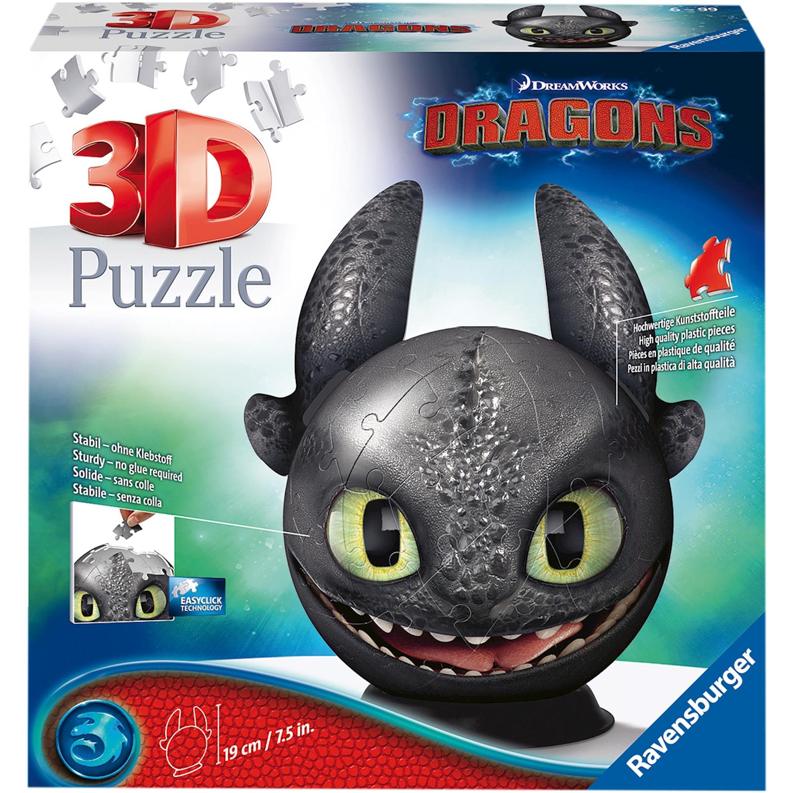 Ravensburger Dragons 3 Ohnezahn mit Ohren (72 Teile)