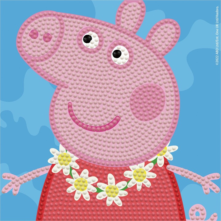 Image du produit Diamond Dotz DOTZIES® Original Diamond Painting Set Peppa Pig avec 6 motifs : 2 tableaux 15 x 15 cm, 2