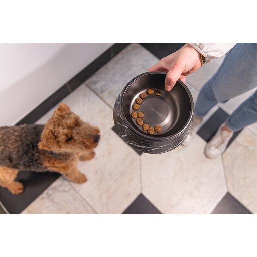 Gamelle en mélamine Designed by Lotte Meis, noir pour chien et chat - capacité : 2 x 350 ml, 17,5 cm de diamètre