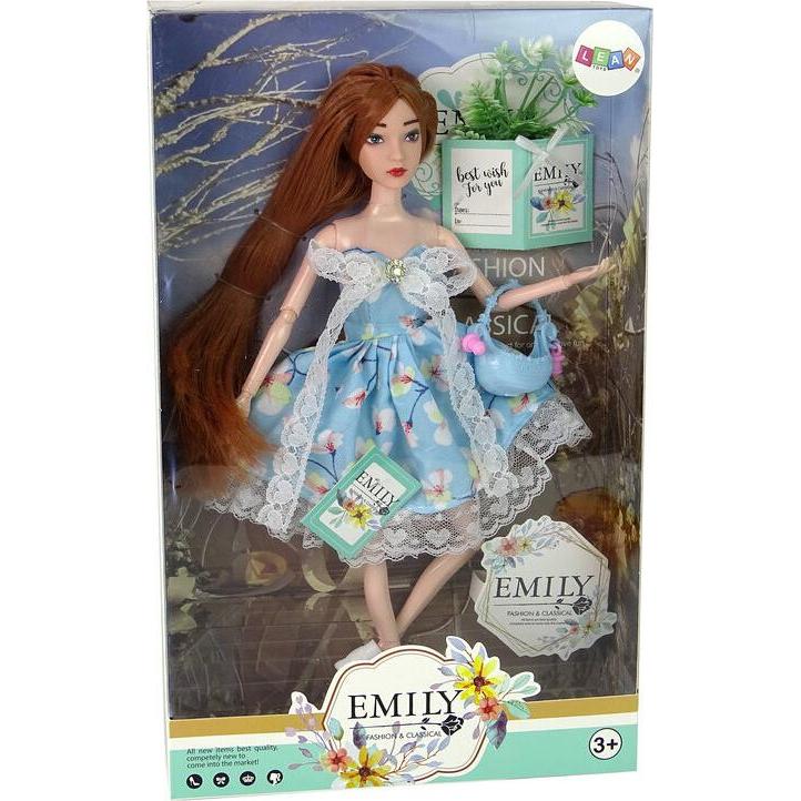 Lean Toys Emily Spring Baby Doll Rote Haare Blumen