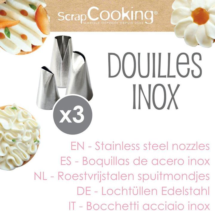 Produktbild ScrapCooking 3er Set Spritztüllen (Spritztüllen)