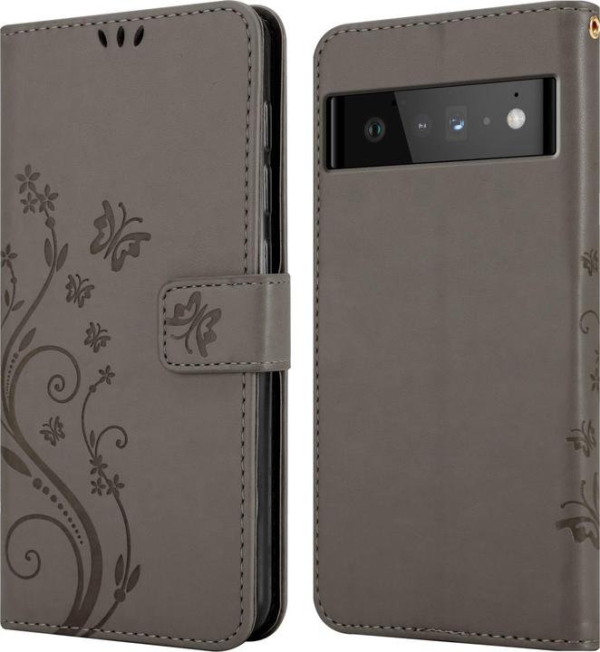 Produktbild Cadorabo Flower Book Hülle (Google Pixel 6 Pro)