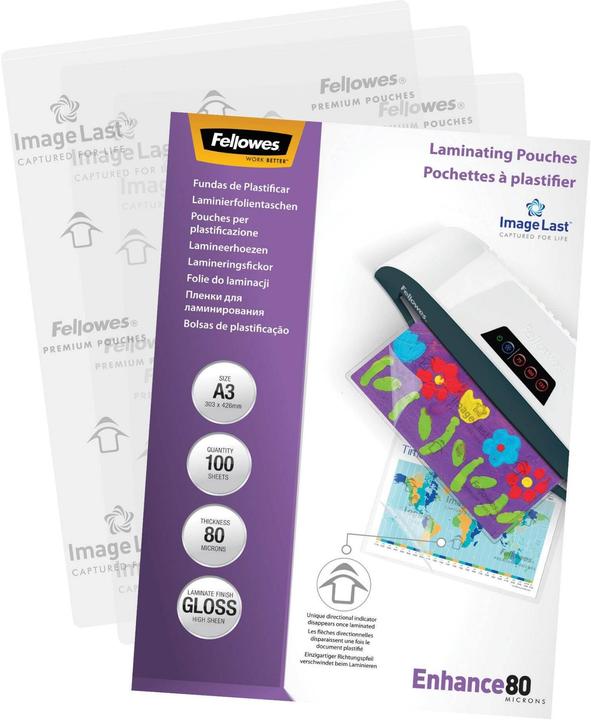 Produktbild Fellowes Enhance 80 (A3, 100 Stück, 80 µm)