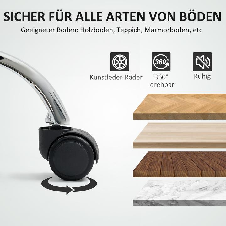 Produktbild Homcom Bürostuhl Netzstoff, Kunststoff Schwarz