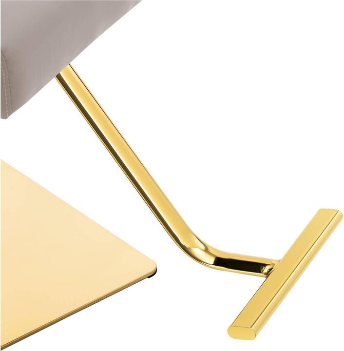 Actual product image Physa Salon Chair with Footrest - 900 - 1050 mm - 200 kg - Beige / Gold