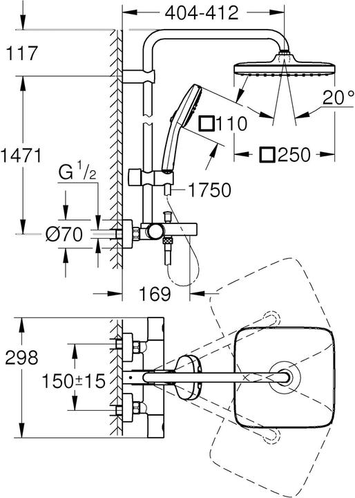Produktbild Grohe Vitalio Comfort 250