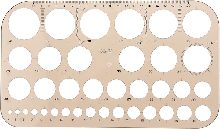 Actual product image M+r Circle template (10 mm)