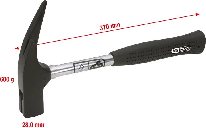 Produktbild KS Tools Latthammer. magnetisch. 600g 140.2002 (900 g)