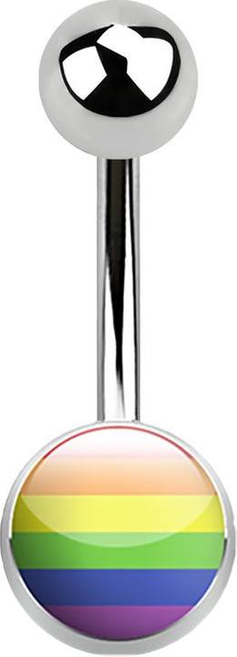 Immagine prodotto Star Piercing Banana argento con colori arcobaleno (senza ottone, Acciaio chirurgico 316L)