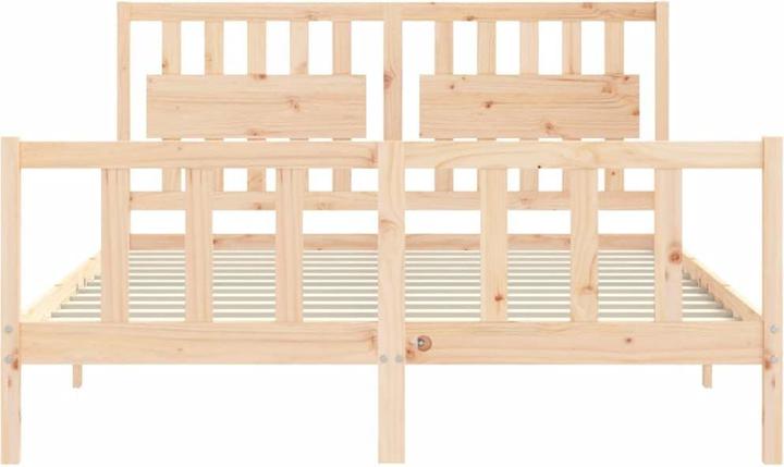 Immagine prodotto vidaXL Massivholzbett mit Kopfteil 160x200 cm (160 x 200 cm)