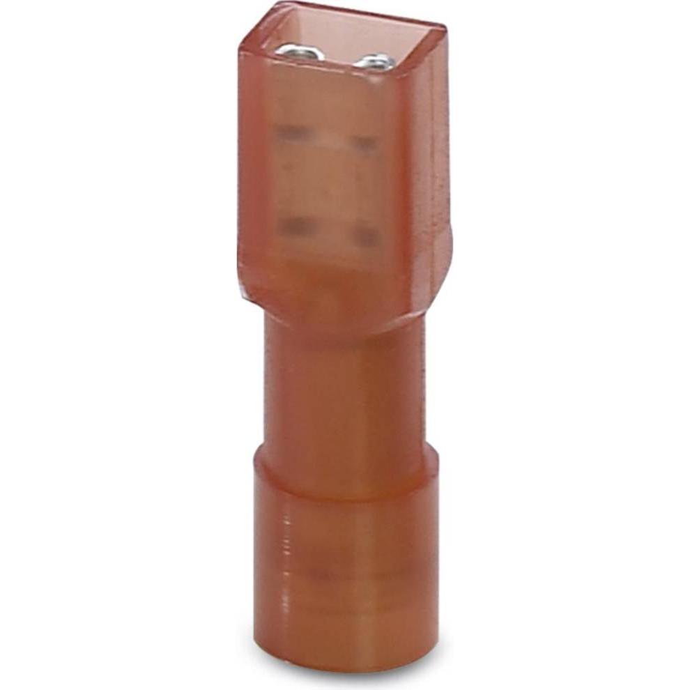 Phoenix Contact Larghezza presa: 4,8 mm Spessore spina: 0,5 mm 180° Completamente isolato Rosso 3240536 50 pz., Cavo + Spina elettrica, Rosso