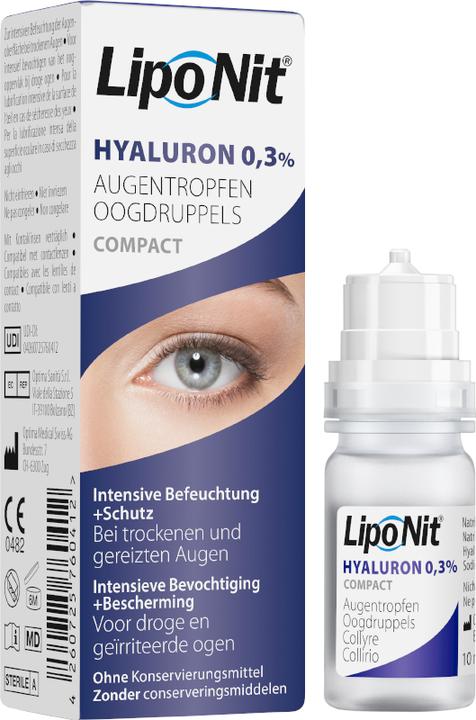 Image du produit Lipo Nit Gel Augentropfen (10 ml, grâce au gel collyre LipoNit. Gouttes pour les yeux avec hyaluron pour les yeux irrités., yeux brûlants et secs, LipoNit Gel 10 ml Gouttes oculaires Hydratation longue durée pour les yeux irrités)