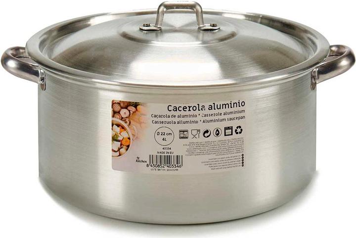 Produktbild Kinvara Aluminium-Kochtopf 22 cm 4 l (22 cm, Kochtopf, Aluminium)