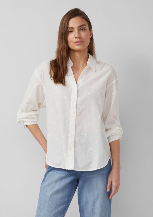 Immagine prodotto s.Oliver Bluse Bestickte Baumwollbluse mit Turn-up (44)