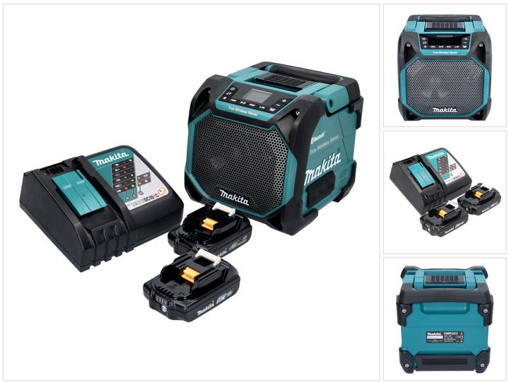 Produktbild Makita DMR 203 RA Bluetooth Lautsprecher 12 V 18 V IP64 + 2x Akku 2,0 Ah + Ladegerät (29 h)