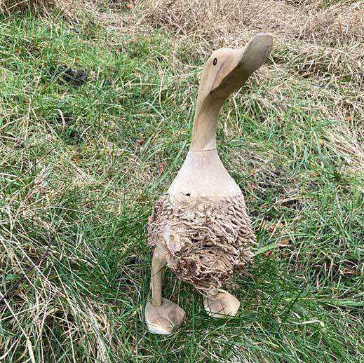 Produktbild Bekos Laufente aus Bambuswurzel und Tropenholz
