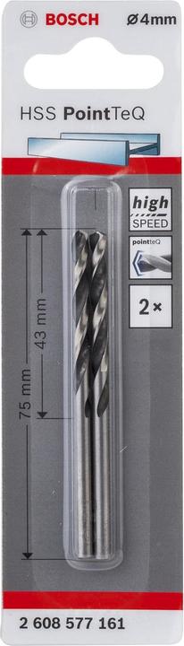 Actual product image Bosch Professional Zubehör HSS PointTeQ Twist Drill (4 millimetres)