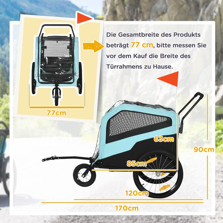 Actual product image PawHut Dog trailer with reflectors