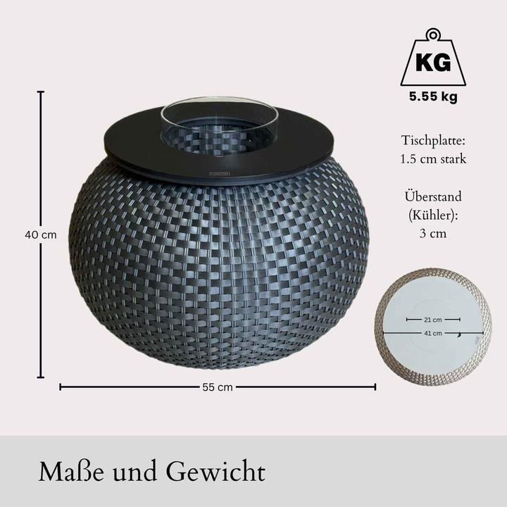 Produktbild COOTAB Cooler Table Milano Beistelltisch mit Acryl-Kühler