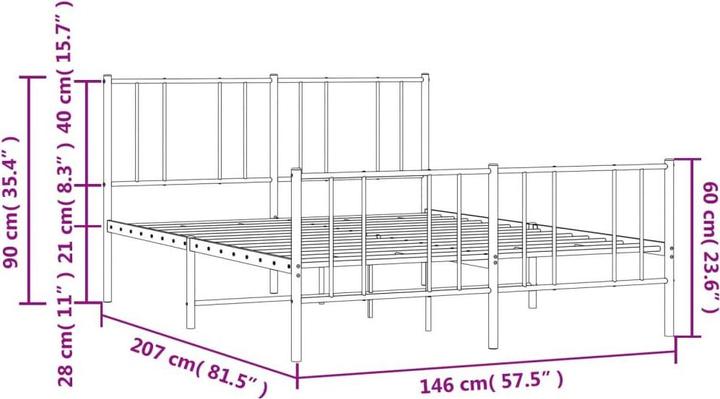 Image du produit vidaXL Bettgestell (140 x 200 cm)