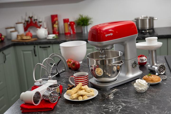 Produktbild Gorenje MMC1000RLR Kitchen machine, Max Power 1000 W, Mixing bowl 4.5 L, Stainless Steel/Red (1000 W)