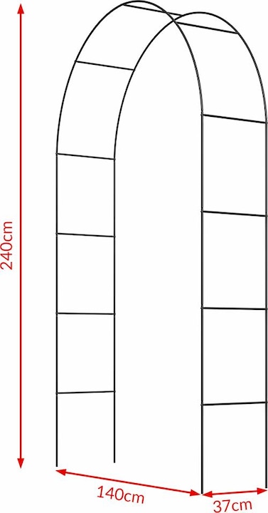 Immagine prodotto Deuba Set di 2 archi da giardino (240 cm, 140 cm)