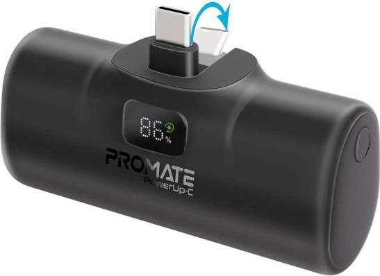 Actual product image ProMate PowerUp-C 5000mAh Mini Powerbank Black (5000 mAh, 18.50 Wh)