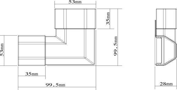 Produktbild Value Kabelkanal, 50x26mm Ecke, weiss