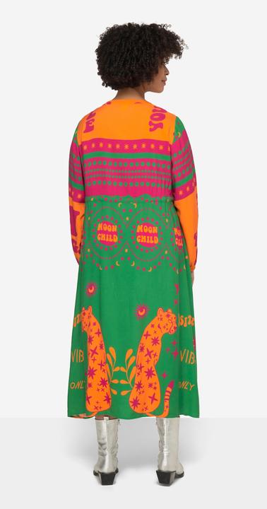 Immagine prodotto Angel of Style Midikleid, A-Line, Wildkatzen-Mustermix, Tunika-Ausschnitt, Langarm (50)