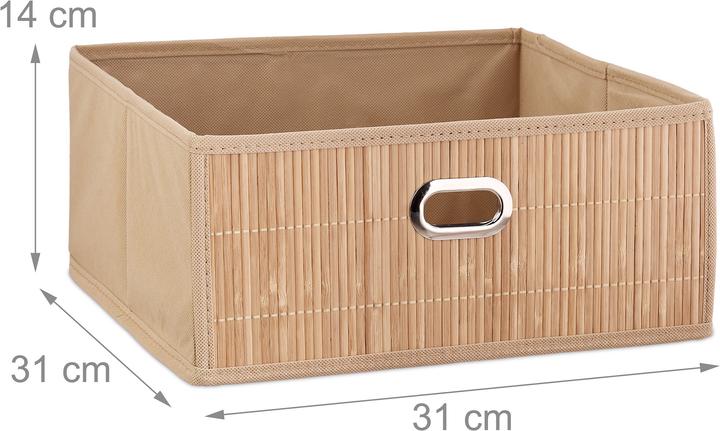 Produktbild Relaxdays Aufbewahrungskorb (1 x, 31 x 31 x 14 cm)