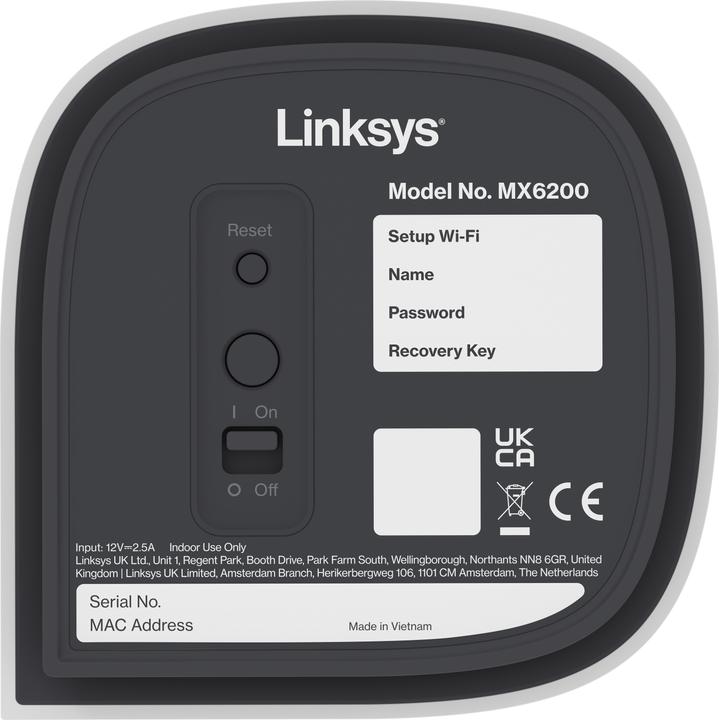 Immagine prodotto Linksys MX6202 Router WiFi Mesh Tri-Band