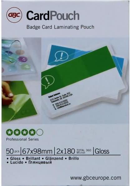 Image du produit GBC Pochette de plastification (67 x 99 mm, 50 pièce(s), 180 µm)