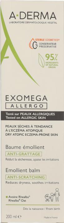 Image du produit A-Derma EXOMEGA ALLERGO Baume baume (Crème pour le corps, 200 ml)